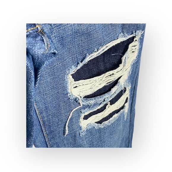 new LF Carmar Jeans ⍟ Denim on Denim Patchwork Boyfriend Baggy Jean Jeans ⍟ 23 ⍟ - Picture 10 of 17